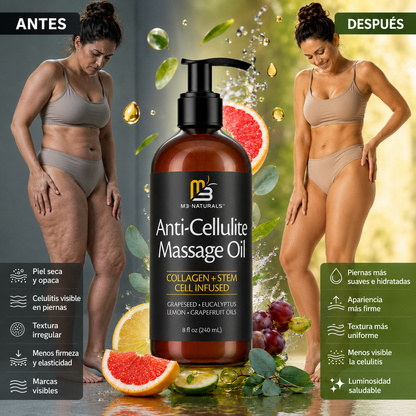 M3 Naturals Cellulite & Firming Body Oil — Suaviza Celulitis, Reafirma y Hidrata la Piel