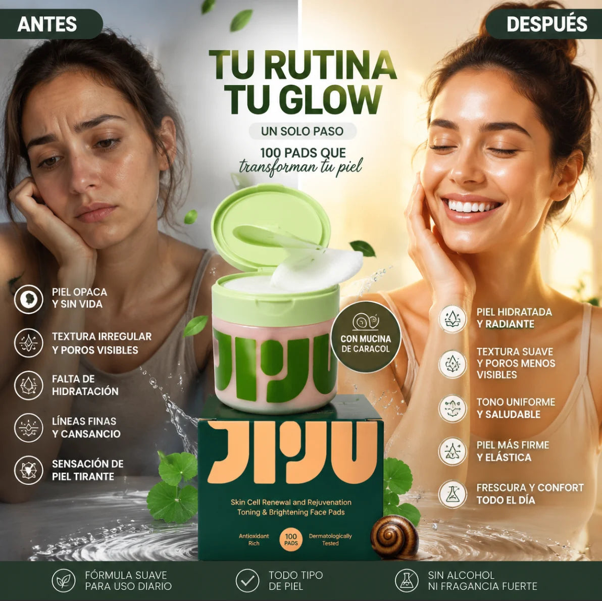 Almohadillas de Tóner Coreanas – Hidratación y Piel Radiante