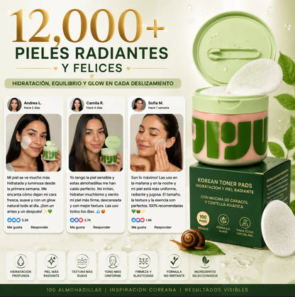 Almohadillas de Tóner Coreanas – Hidratación y Piel Radiante