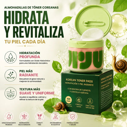 Almohadillas de Tóner Coreanas – Hidratación y Piel Radiante